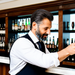 Home 9 **
"A professional bartender, fully clothed, demonstrating the correct angle for pouring beer into a glass, 45 degrees, in a clean and well-lit Italian bar, appropriate attire, safe for work, perfect anatomy, natural proportions, professional photography, high quality, family-friendly scene."
**